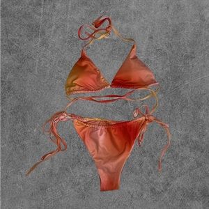 ombré orange pink swimsuit